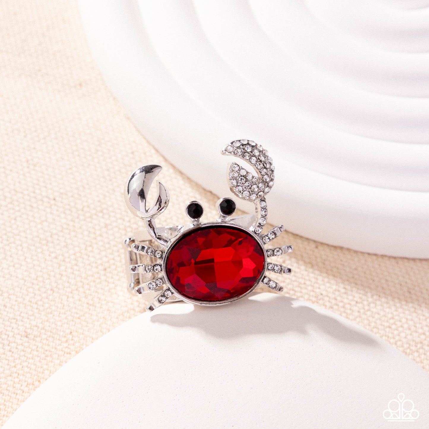 Crab Confidence - red - Paparazzi ring