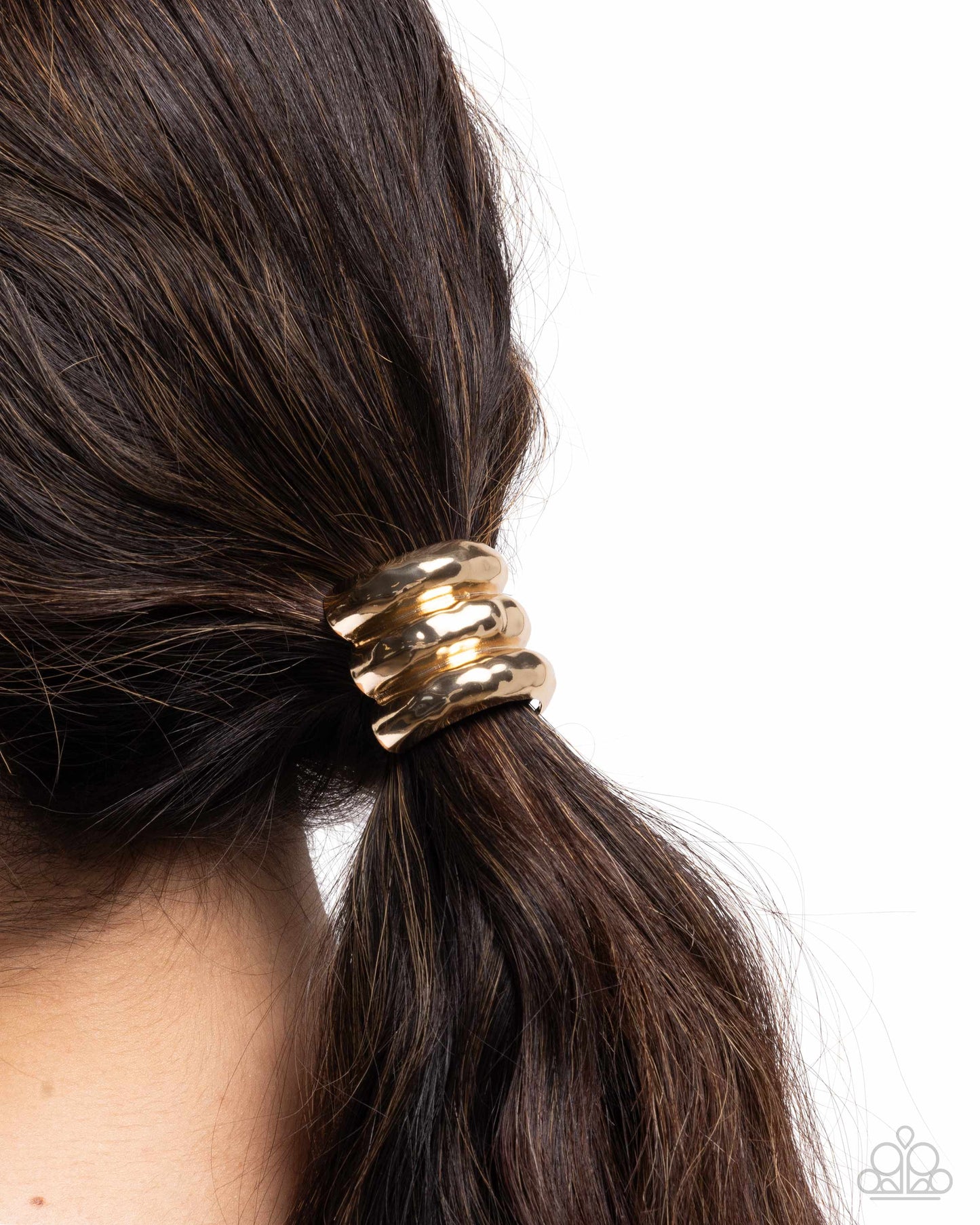 Crimped Celebrity - gold - Paparazzi hair tie