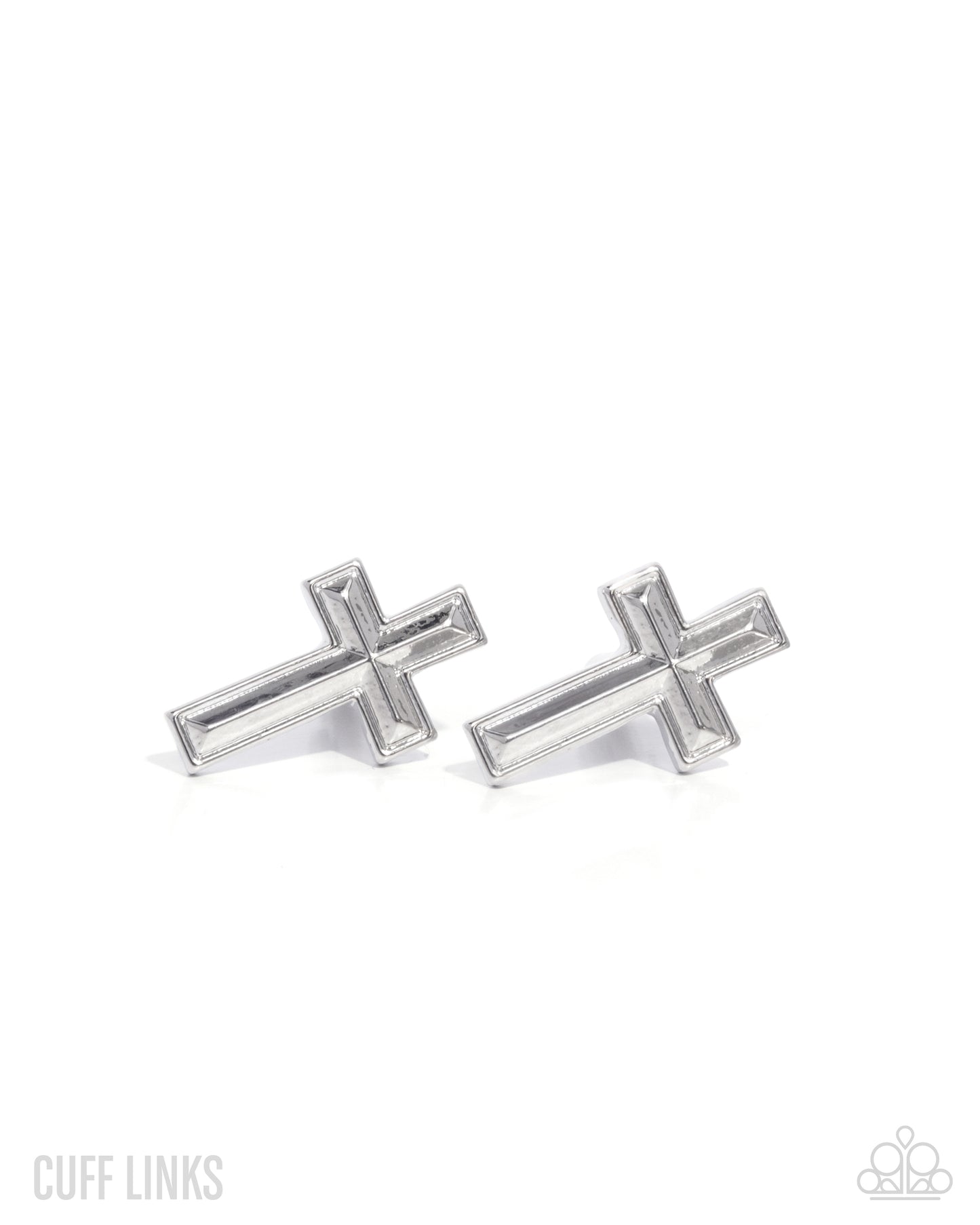 Crowning Cuff Links - silver - Paparazzi MENS cufflinks