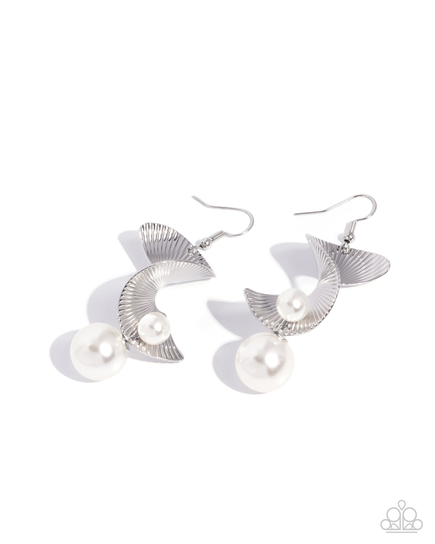 Curator Chic - white - Paparazzi earrings