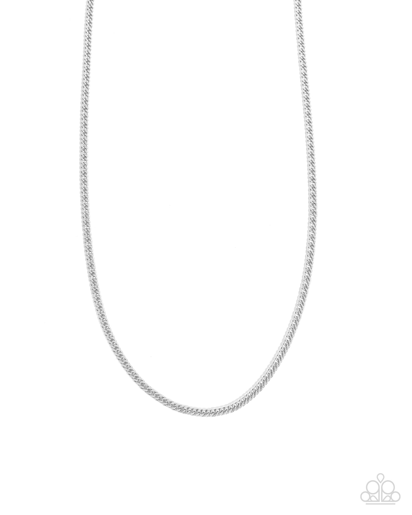 Curb Chairman - silver - Paparazzi MENS necklace