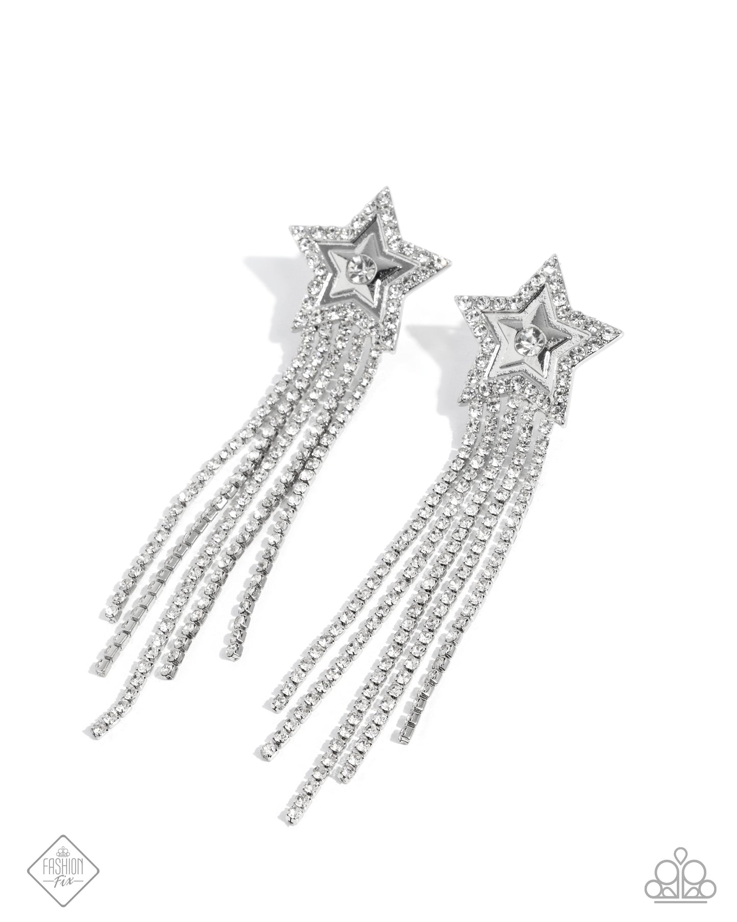 Currently Cosmic - white - Paparazzi earrings