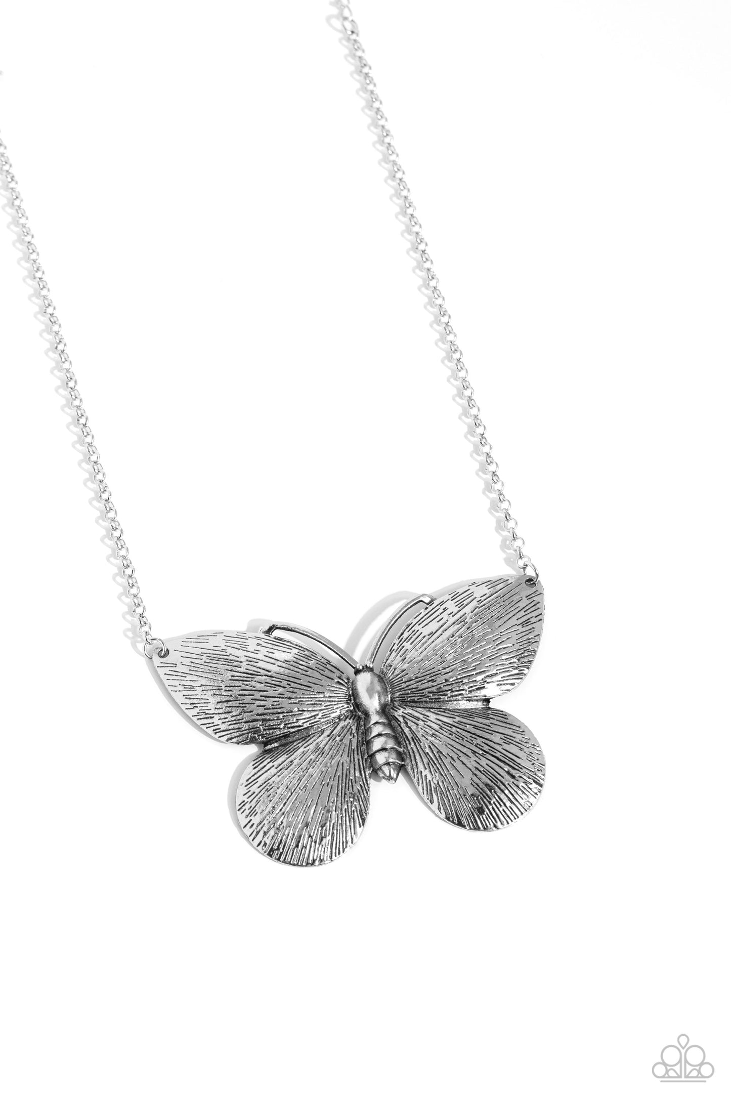 DRAWN to the Wind - silver - Paparazzi necklace