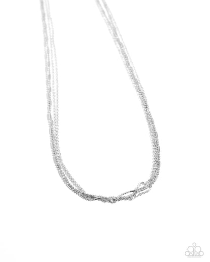 Dainty Dare - silver - Paparazzi necklace
