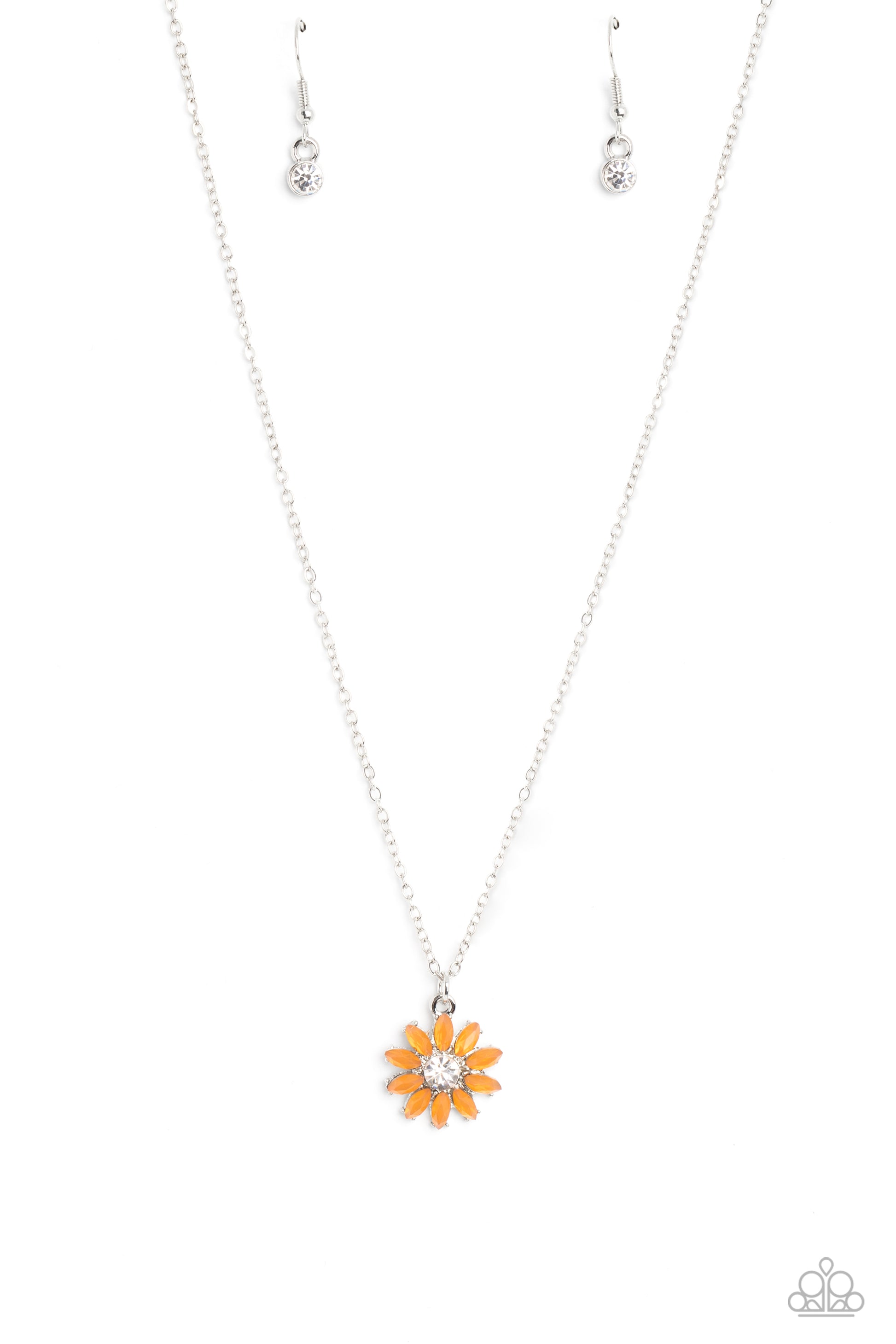 Daisy Diva - orange - Paparazzi necklace