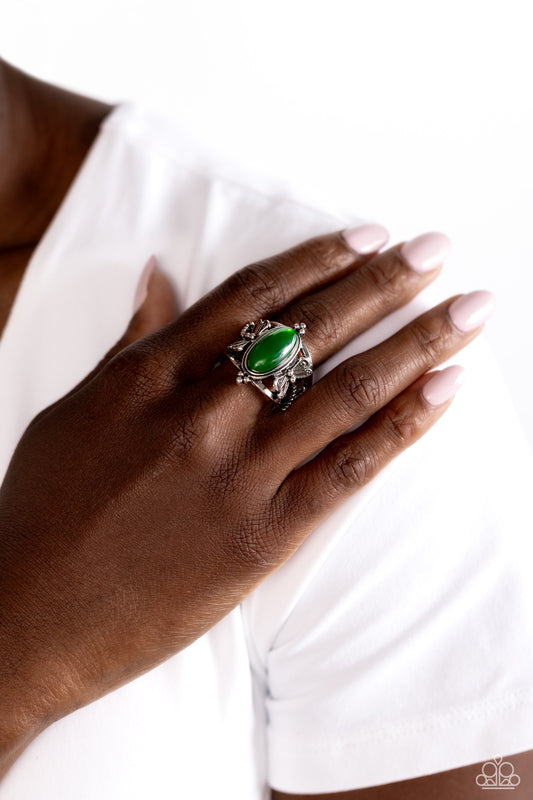 Dance of the Dragonflies - green - Paparazzi ring