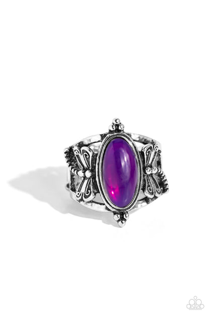 Dance of the Dragonflies - purple - Paparazzi ring