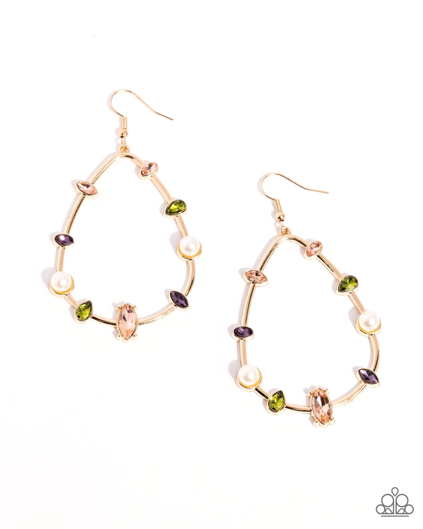 Dazzling Diversity - gold - Paparazzi earrings