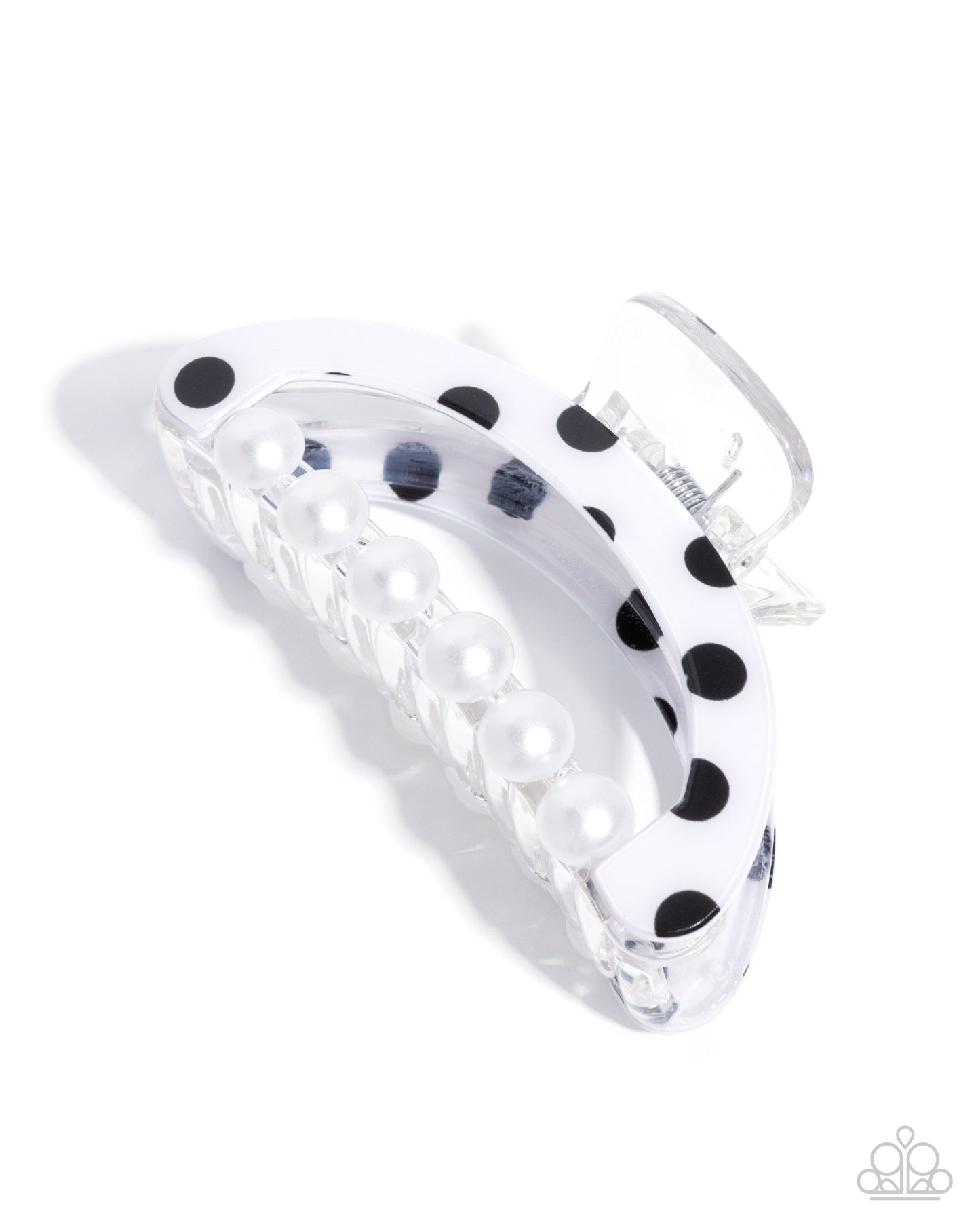 Debonair Dots - white - Paparazzi hair clip