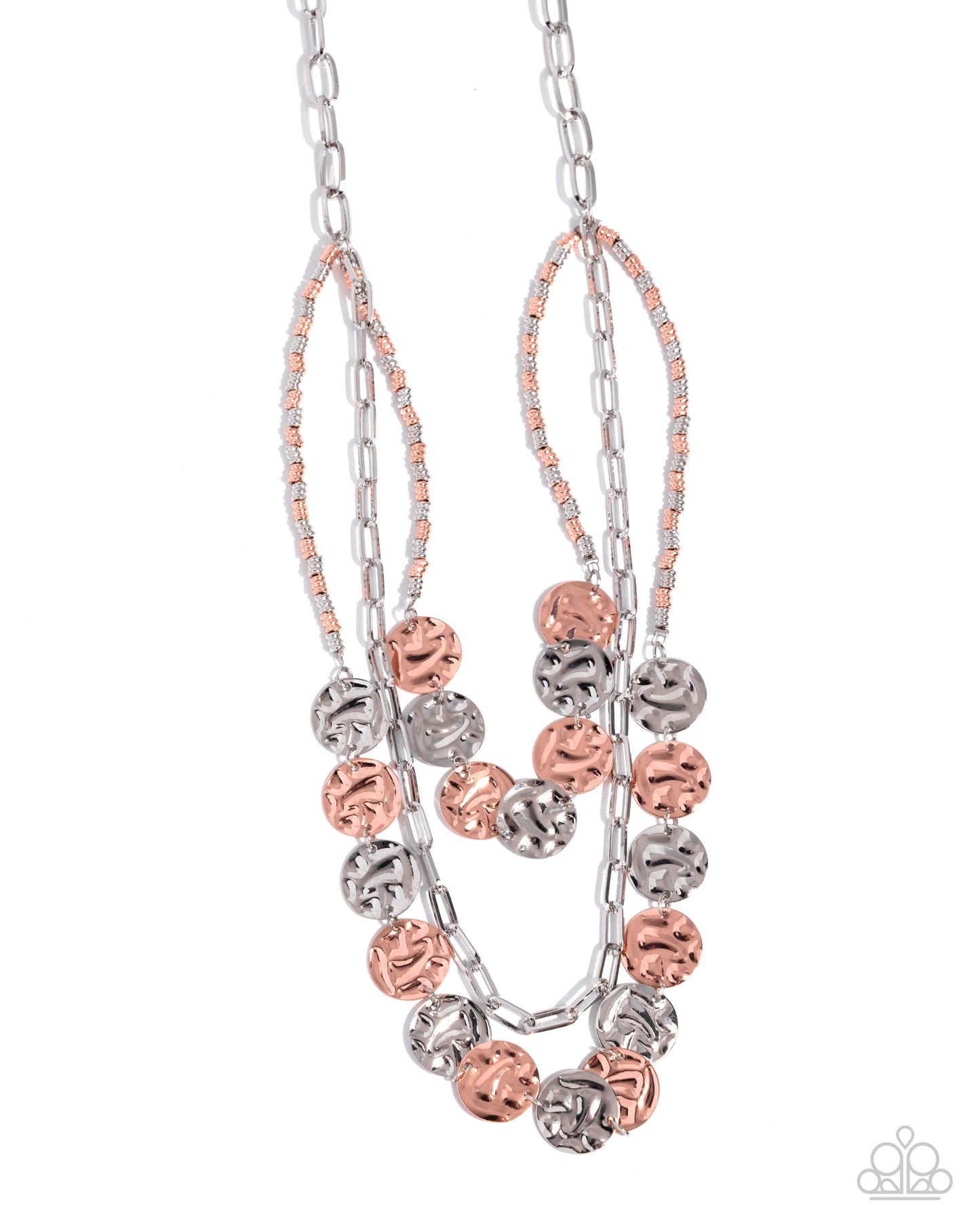 Decadent Discs - copper - Paparazzi necklace