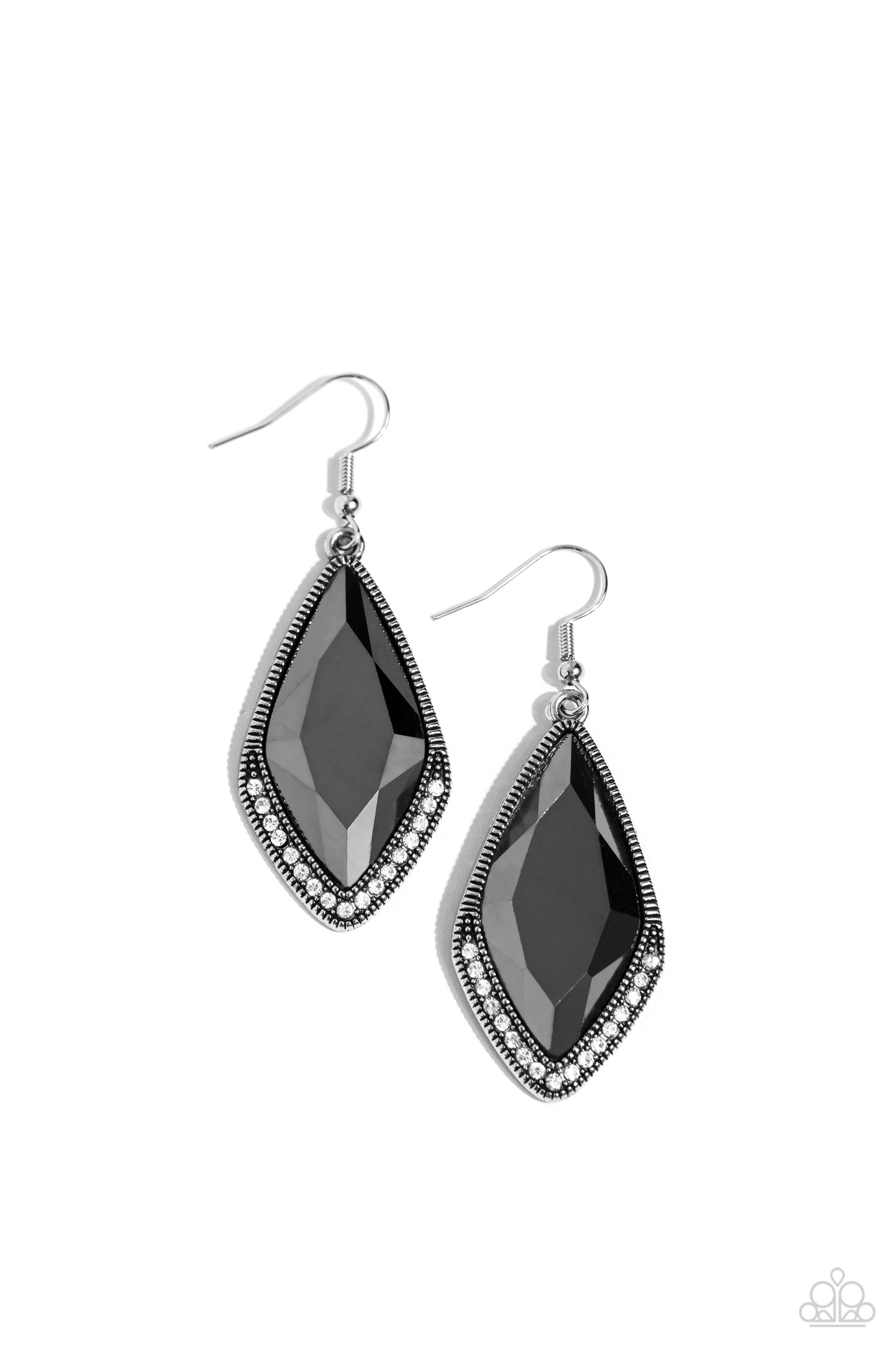 Deco Dazzle - silver - Paparazzi earrings