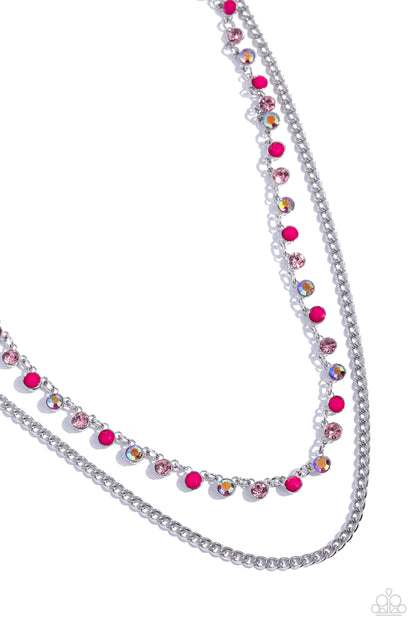 Delicate Dame - pink - Paparazzi necklace