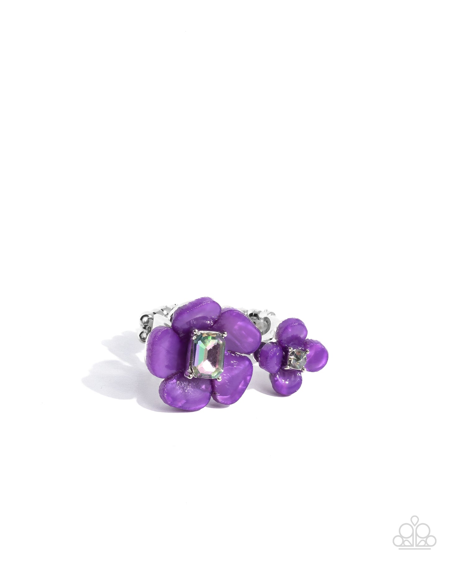 Delicate Duo - purple - Paparazzi ring