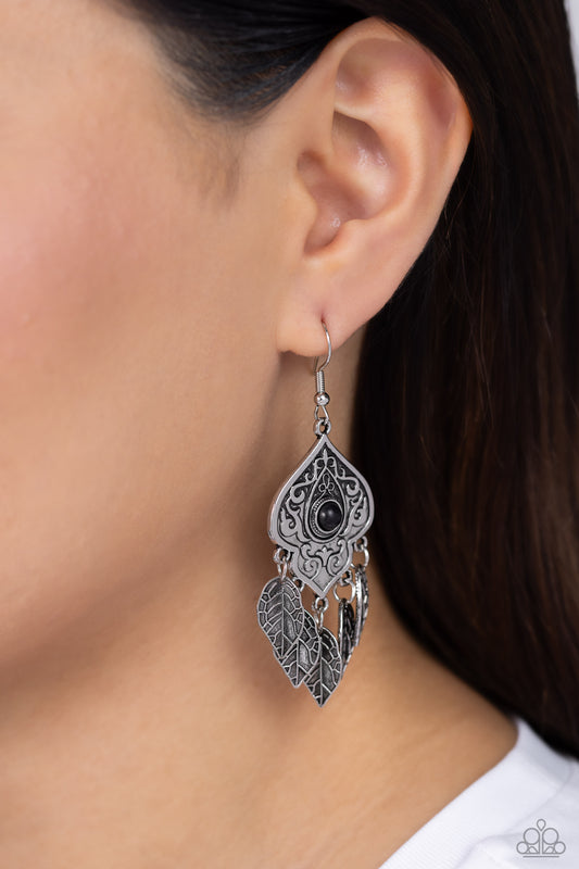Desert Canopy - black - Paparazzi earrings