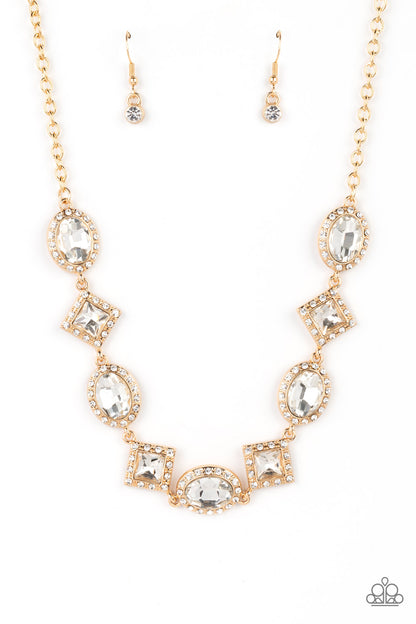 Diamond of the Season - gold - Paparazzi necklace