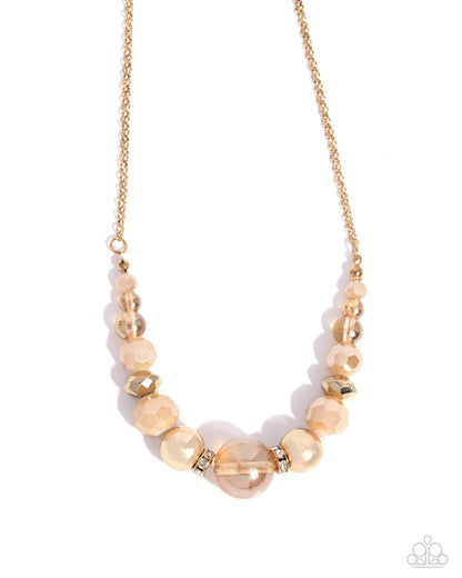 Disco Date - gold - Paparazzi necklace