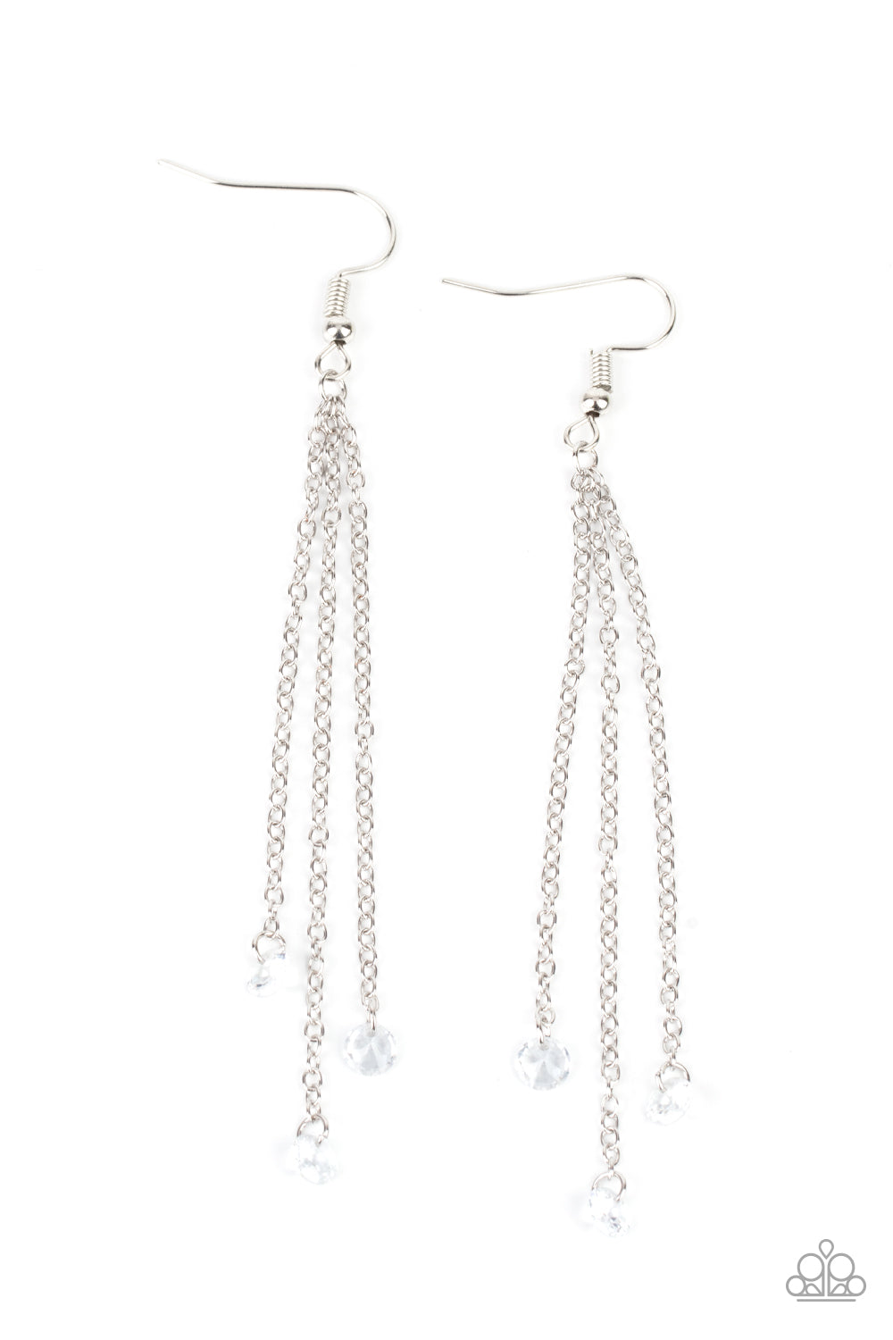 Divine Droplets - white - Paparazzi earrings
