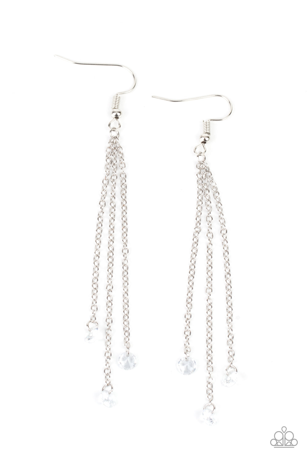 Divine Droplets - white - Paparazzi earrings