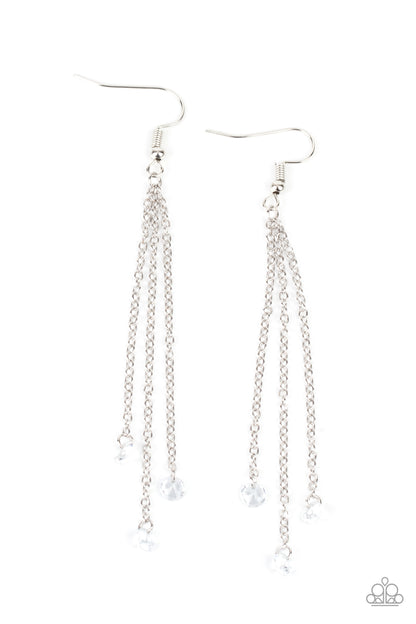 Divine Droplets - white - Paparazzi earrings