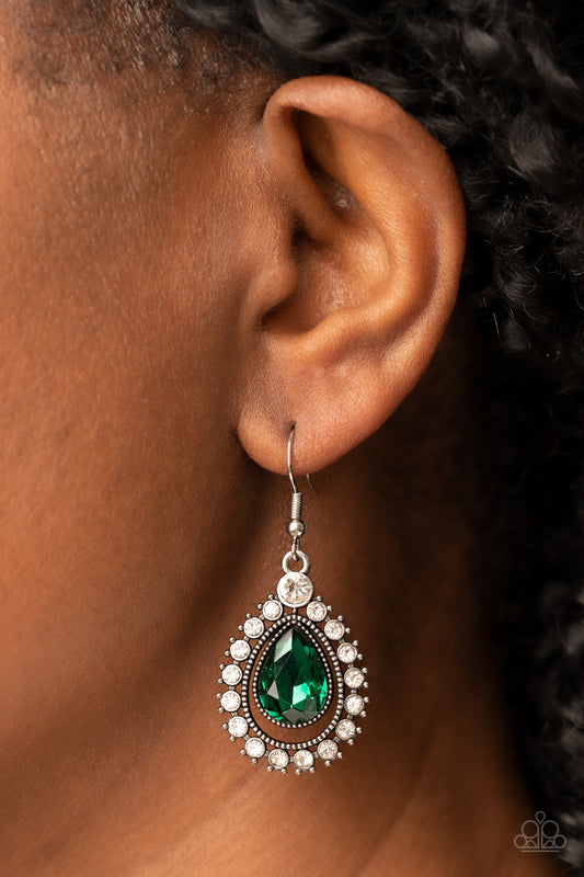 Divinely Duchess - green - Paparazzi earrings
