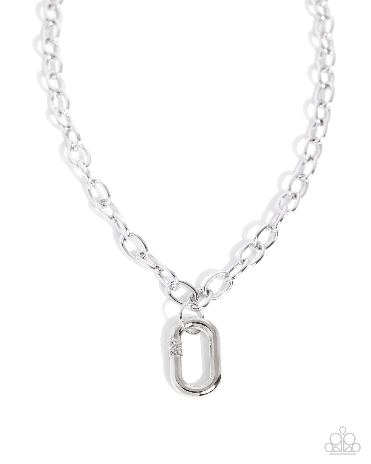 Dominant Dazzle - silver - Paparazzi necklace