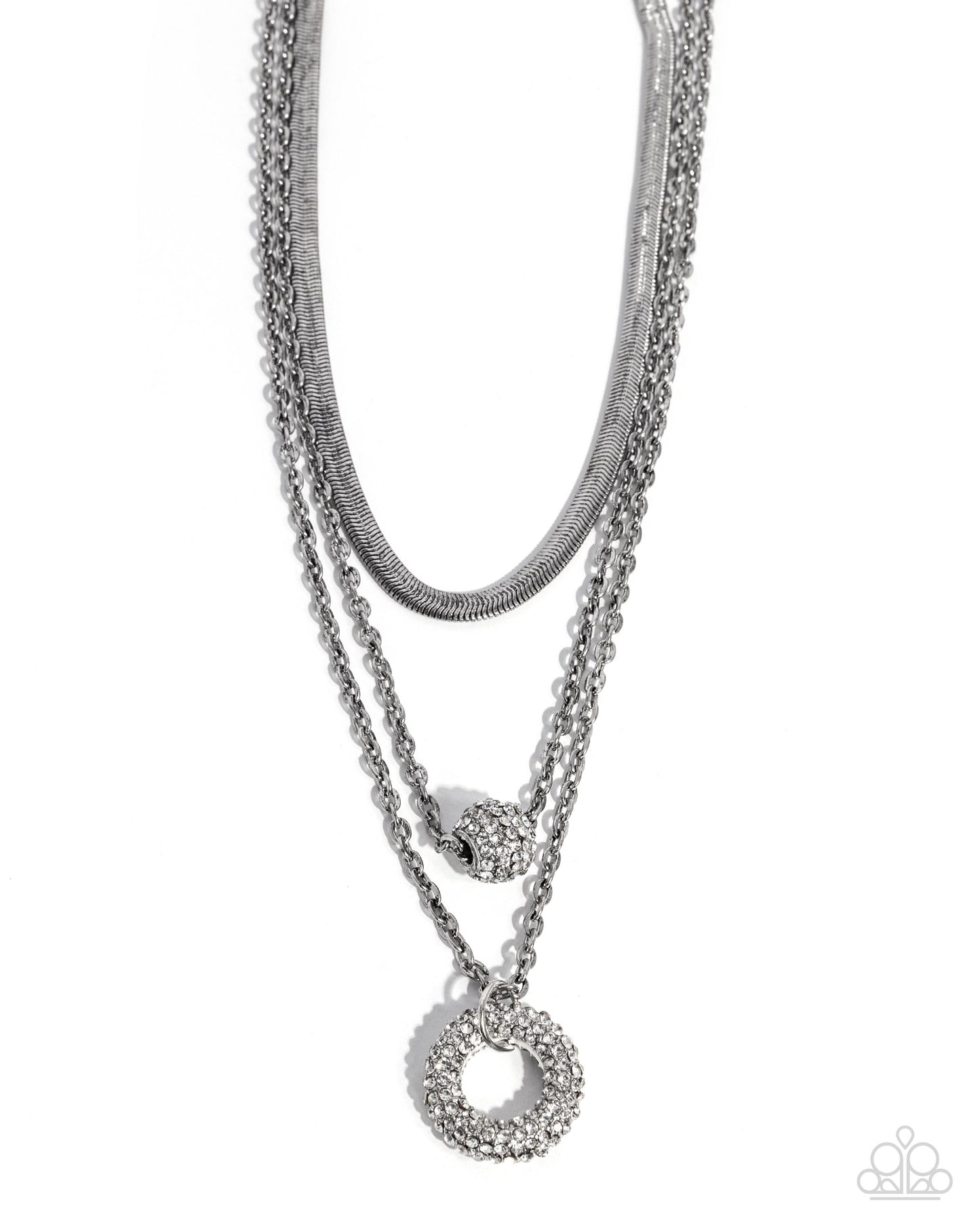 Dominant Dignity - white - Paparazzi necklace