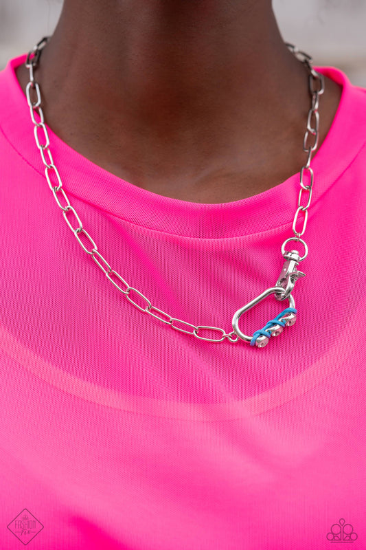 Don't Want to Miss a STRING - blue - Paparazzi necklace