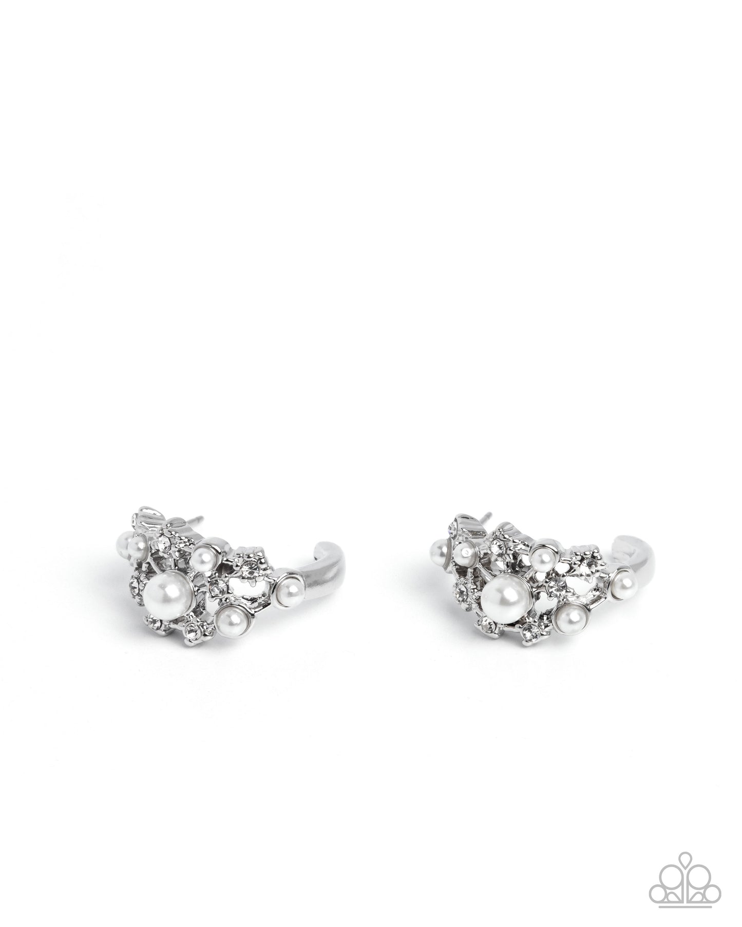 Dotted Daydream - white - Paparazzi earrings