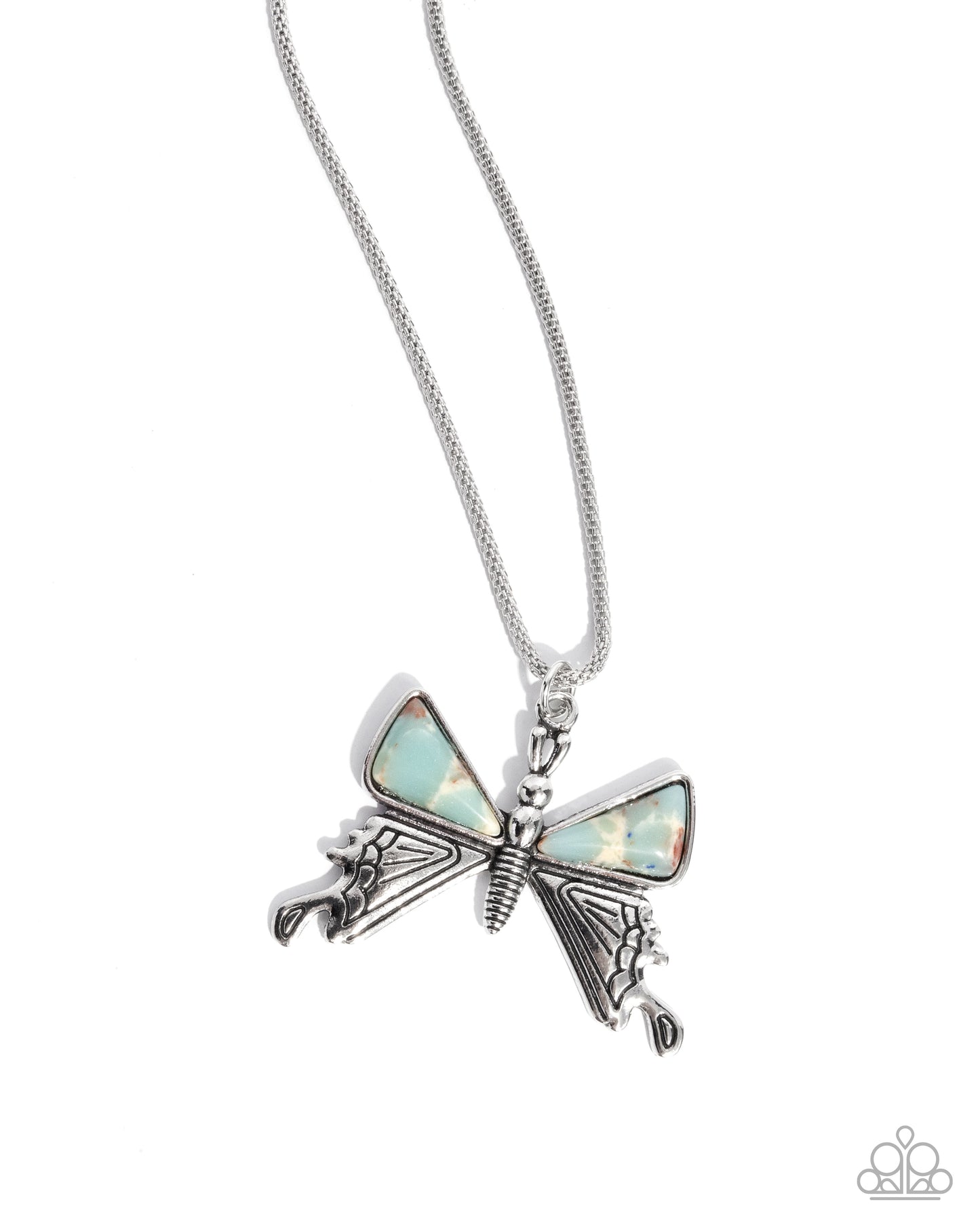 Down to Earth Descent - blue - Paparazzi necklace