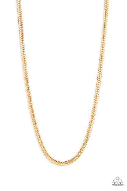 Downtown Defender - gold - Paparazzi MENS necklace