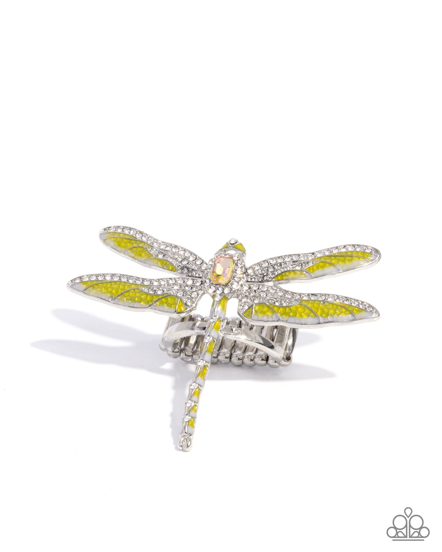 Dragonfly Delivery - yellow - Paparazzi ring