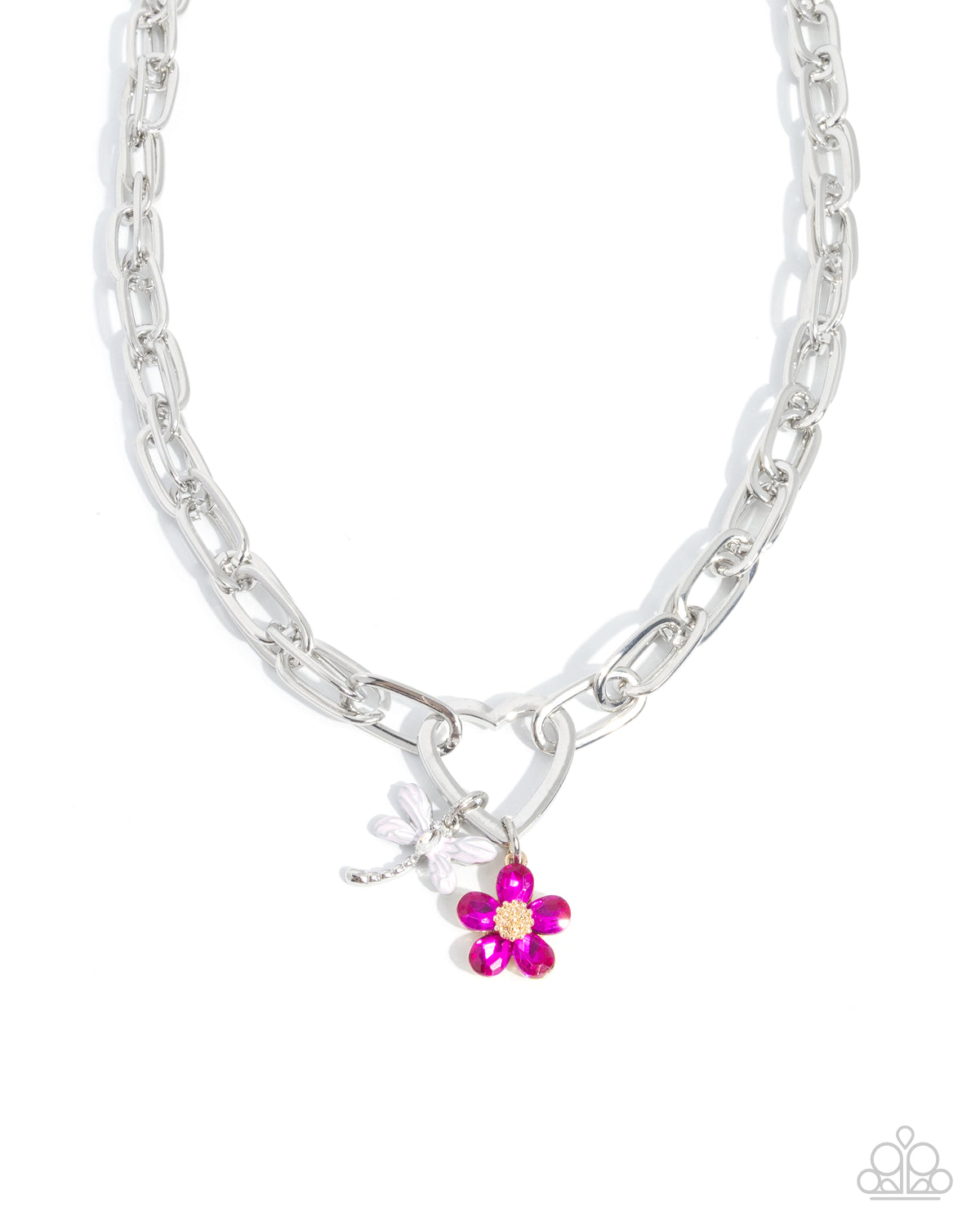 Dragonfly Dependence - pink - Paparazzi necklace