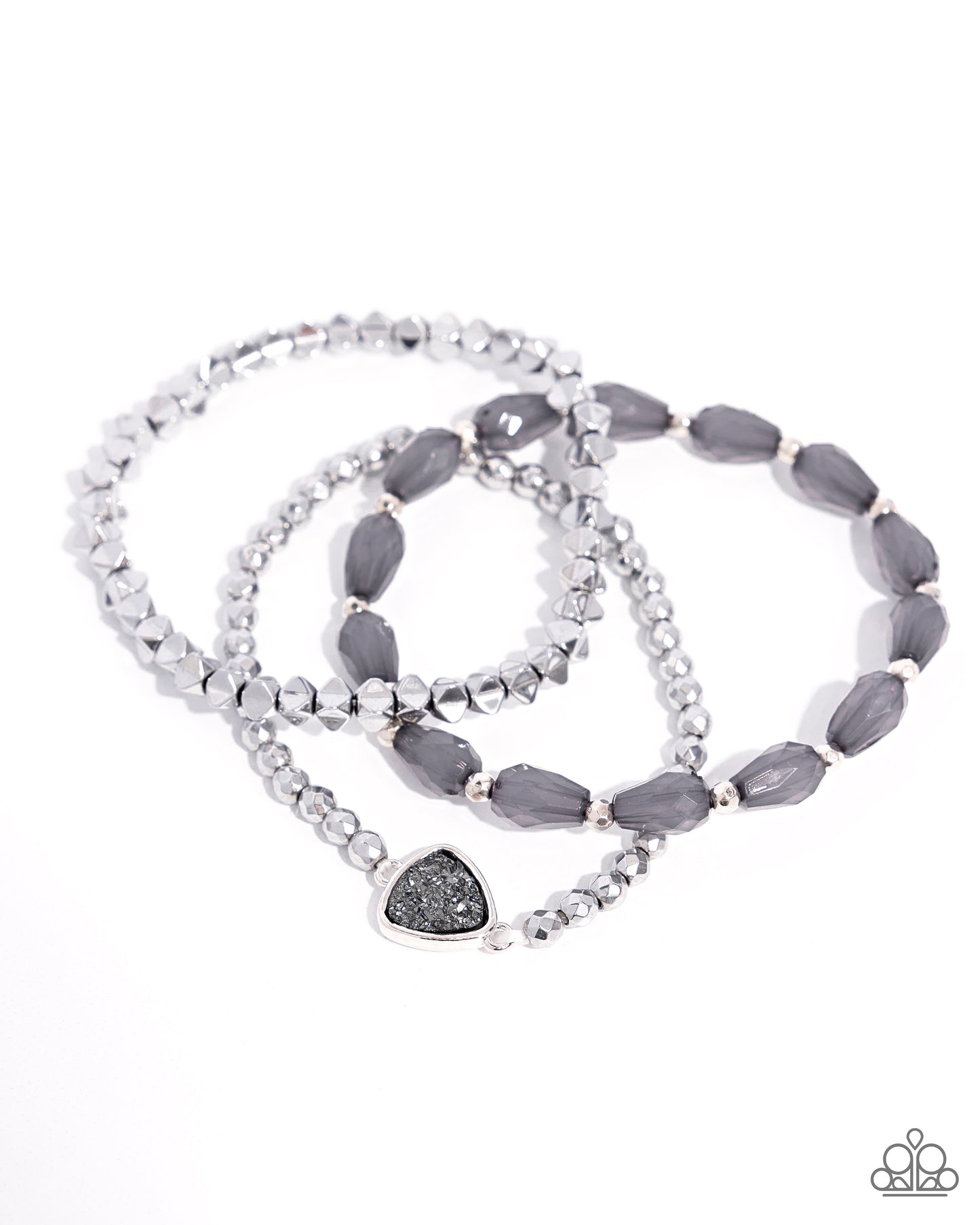 Druzy Decadence - silver - Paparazzi bracelet