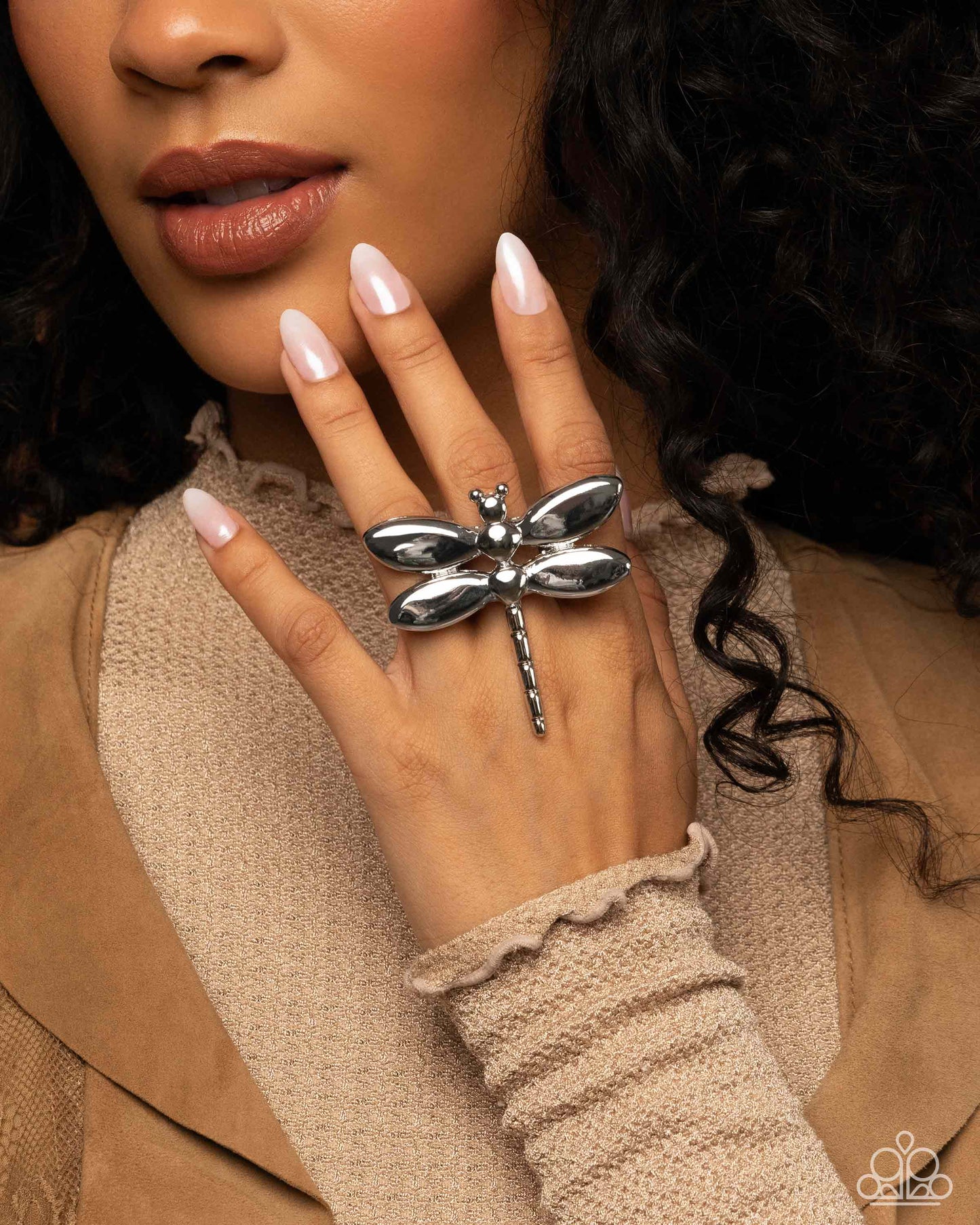 Durable Dragonfly - silver - Paparazzi ring