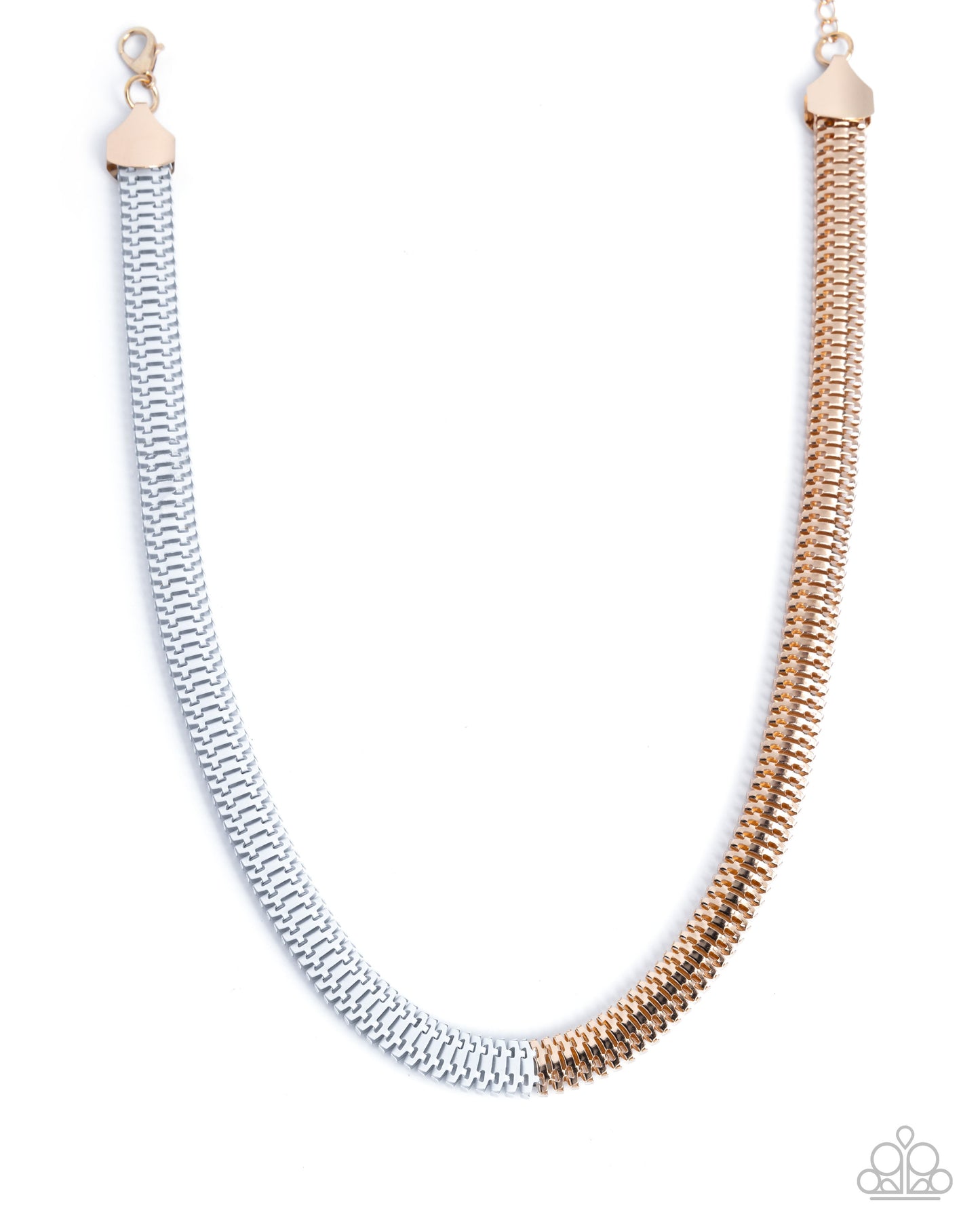 Dynamic Duality - white - Paparazzi necklace