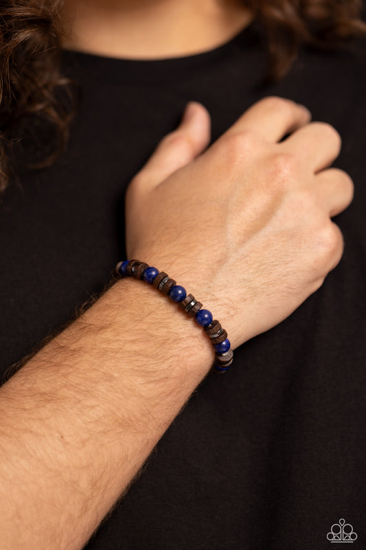 Earthy Empath - blue - Paparazzi MENS bracelet