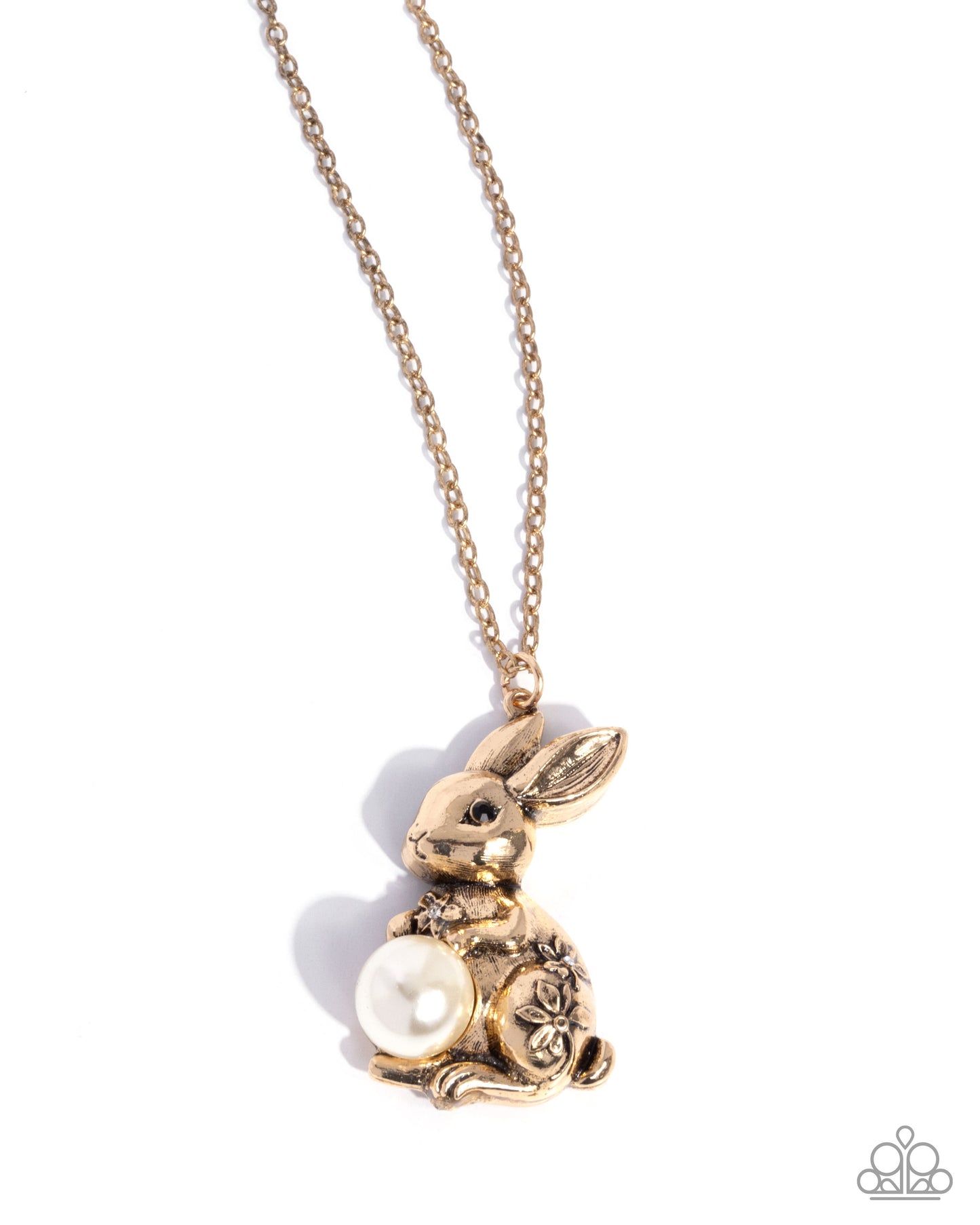 Easter Bunny - gold - Paparazzi necklace