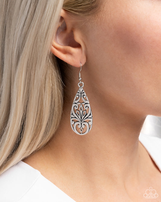 Eastern Elements - silver - Paparazzi earrings