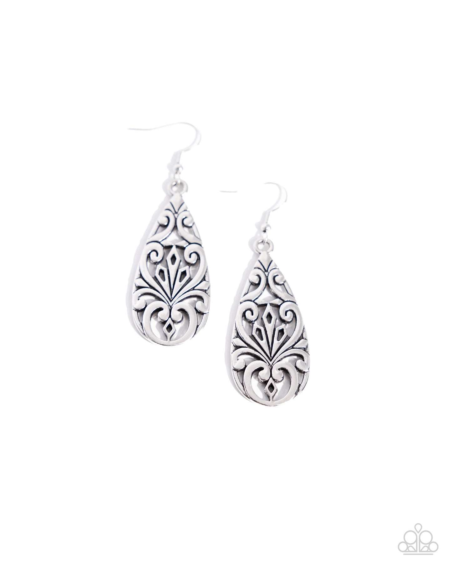 Eastern Elements - silver - Paparazzi earrings