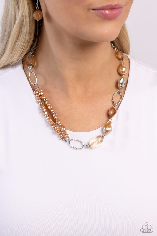 Easygoing Elegance - brown - Paparazzi necklace