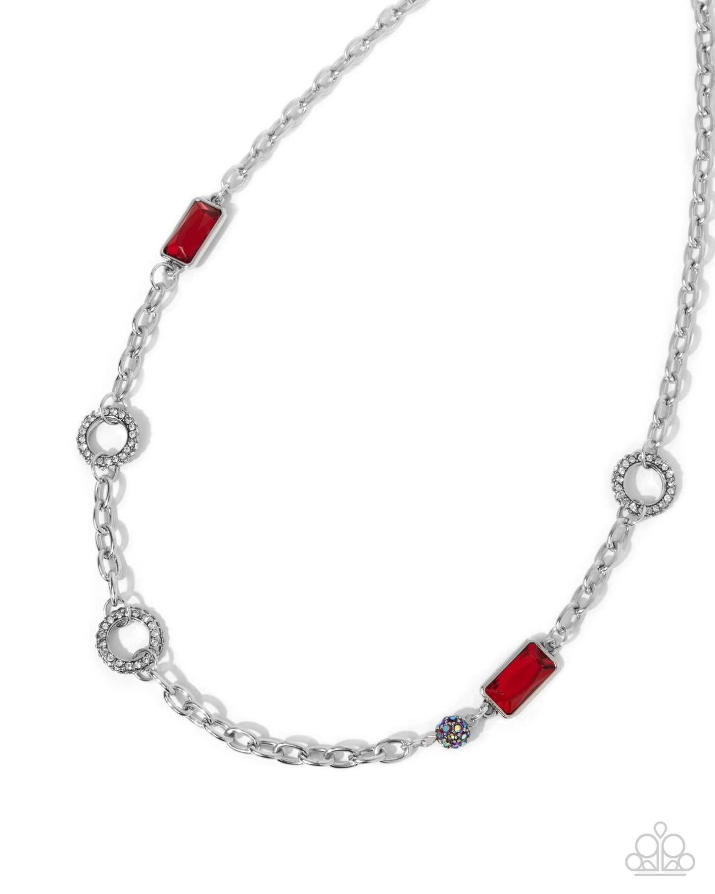 Effulgent Emeralds - red - Paparazzi necklace