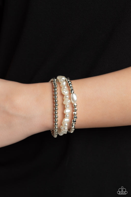 Effulgent Exchange - white - Paparazzi bracelet