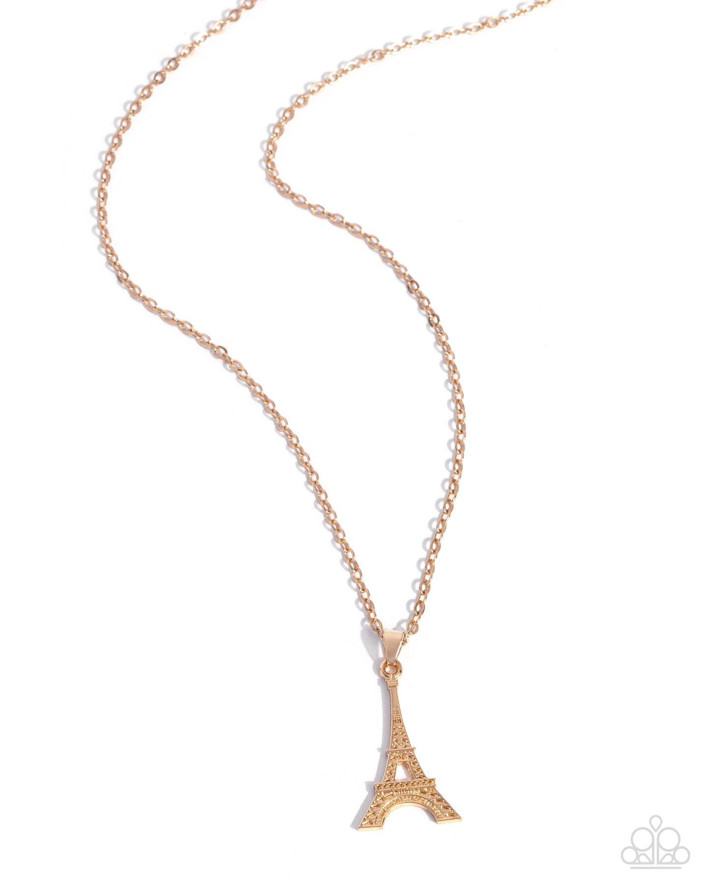 Eiffel Tower Eloquence - gold - Paparazzi necklace