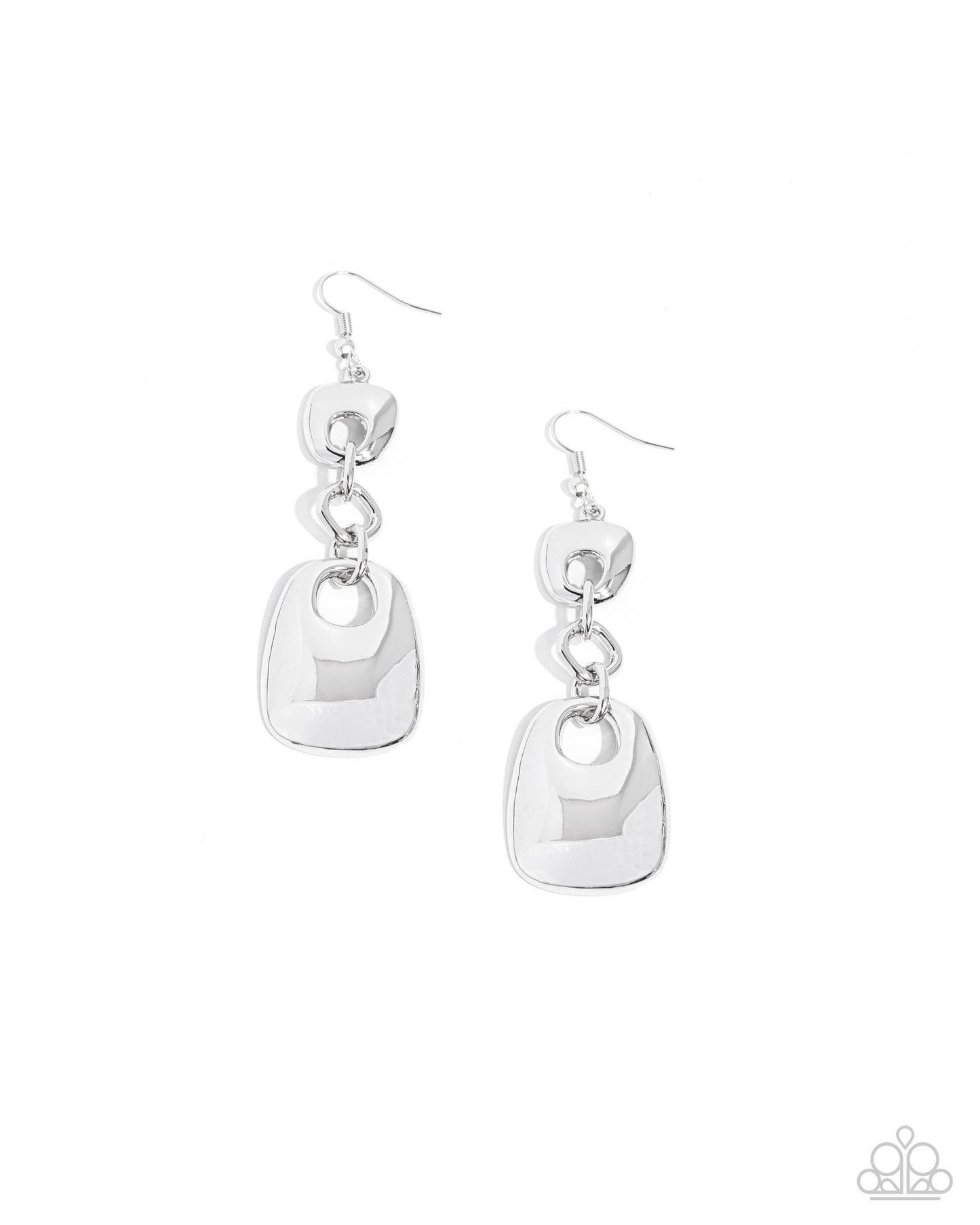 Elaborate Edge - silver - Paparazzi earrings