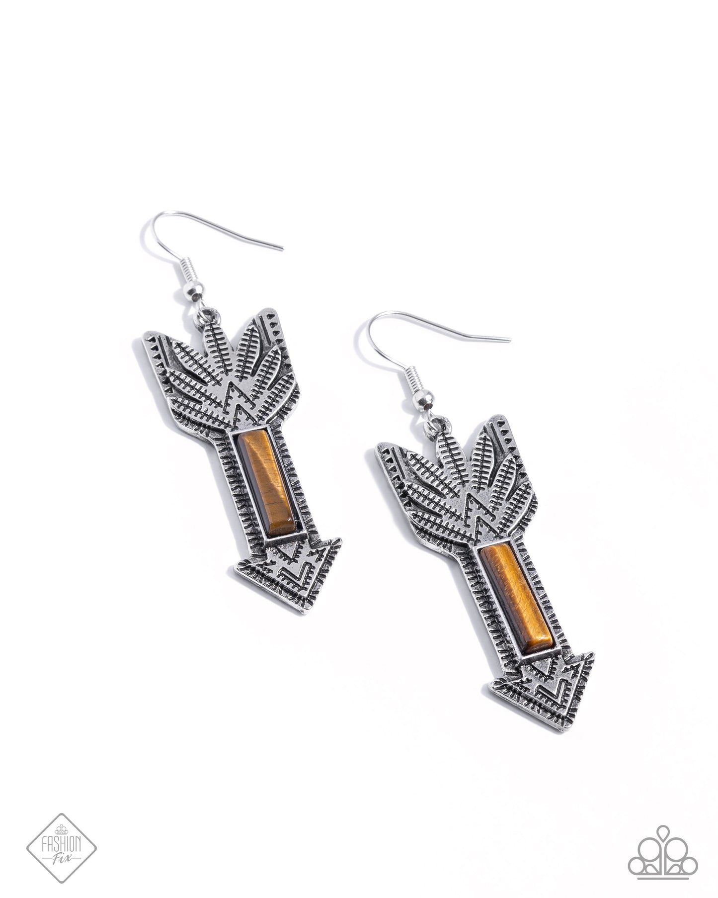 Elemental Exhibit - brown - Paparazzi earrings
