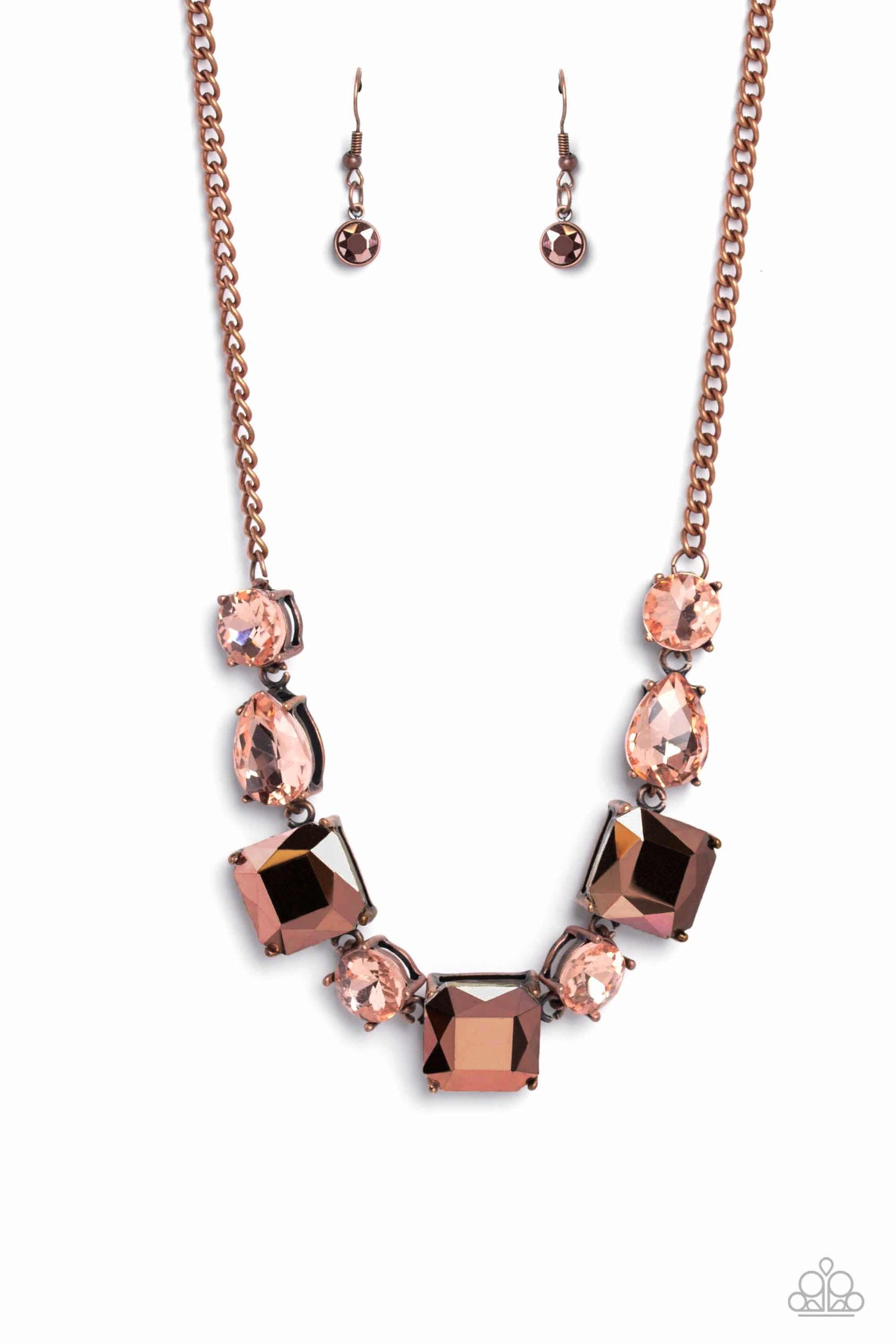 Elevated Edge - copper - Paparazzi necklace