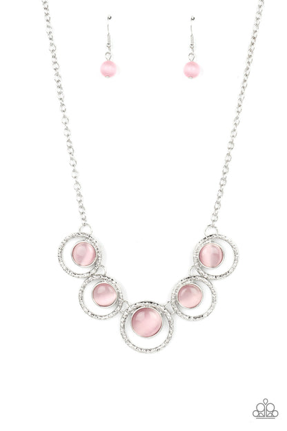 Elliptical Enchantment - pink - Paparazzi necklace