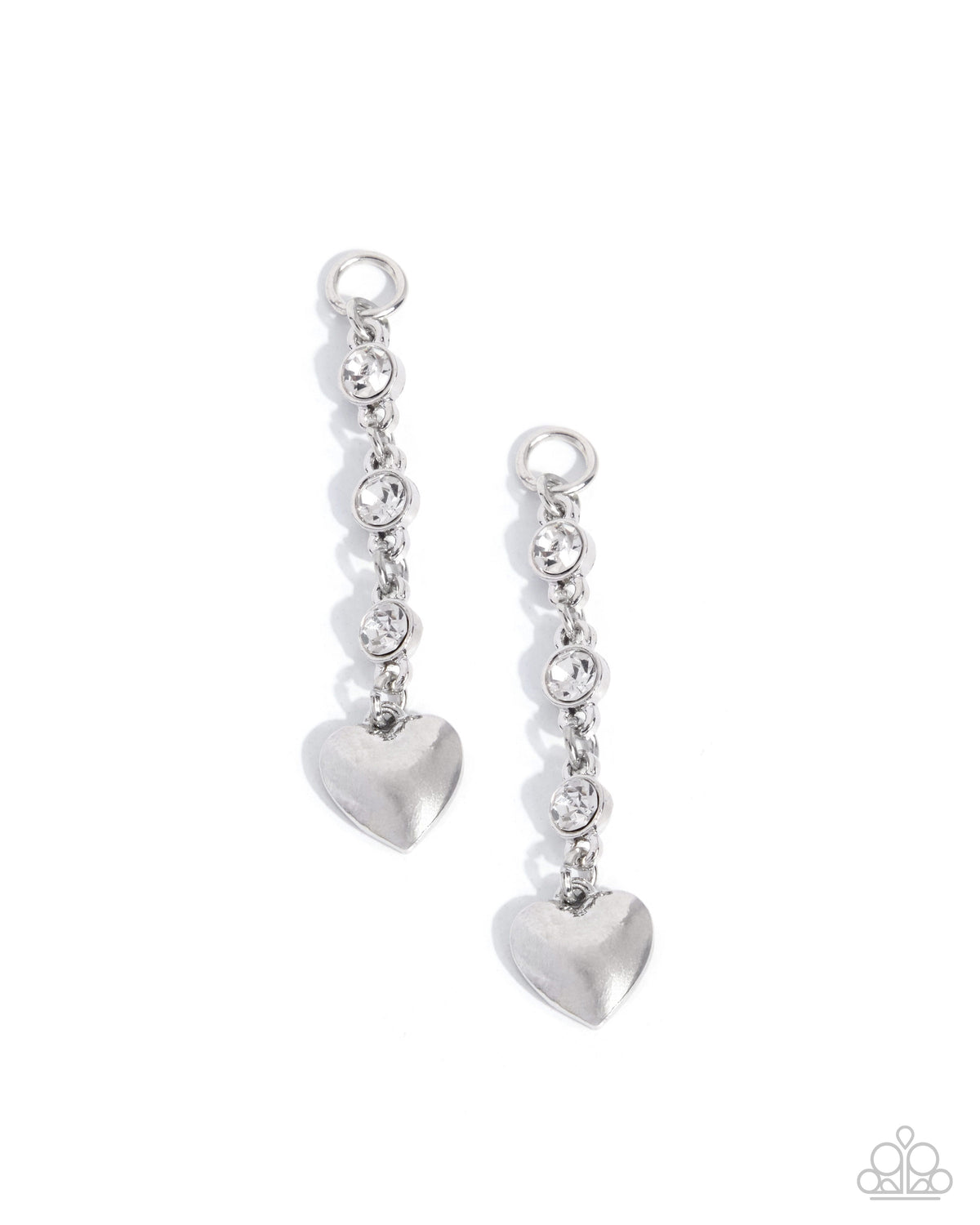 Elongated Enchantment - white - Paparazzi earring charms