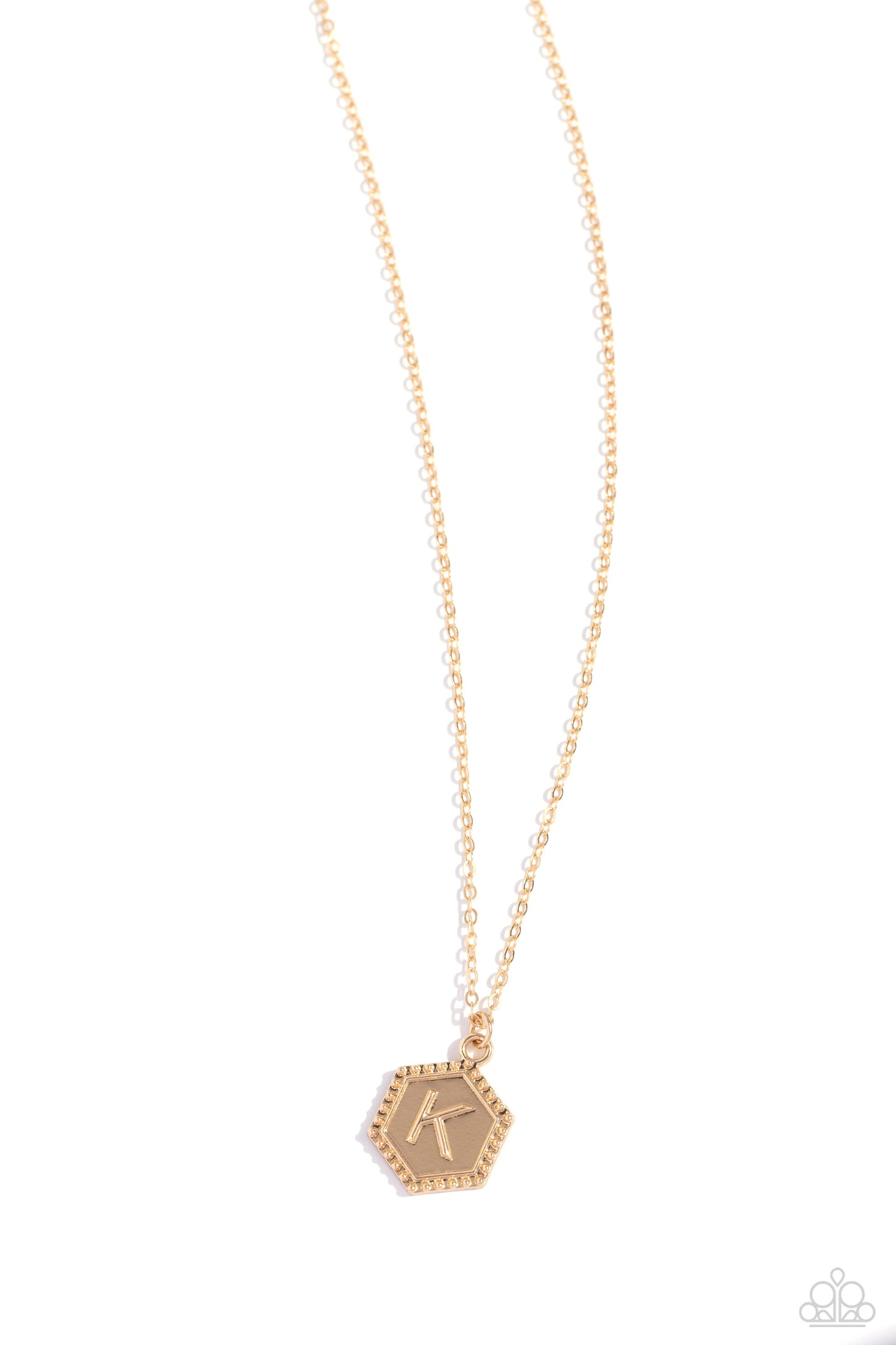 Emblematic Elegance - gold - K - Paparazzi necklace