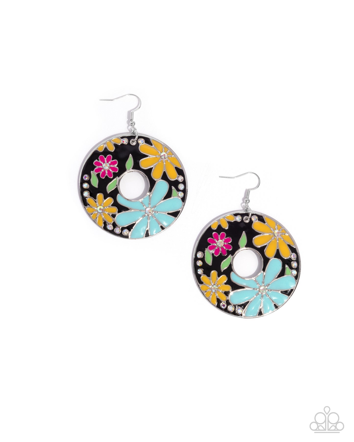 Embroidered Elegance - black - Paparazzi earrings